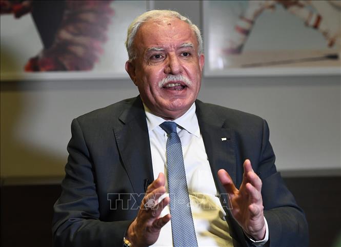 Ngoại trưởng Palestine Riyad al-Malki. Ảnh: AFP/TTXVN