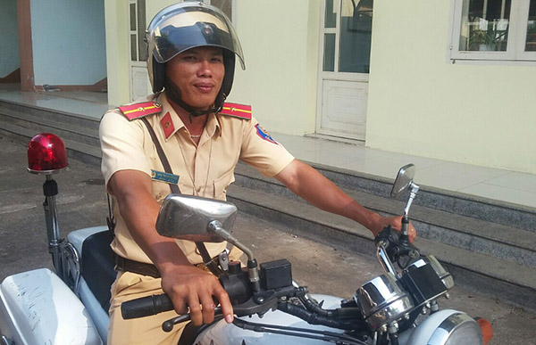 Thiếu úy Chu Thành Giang, Đội Cảnh sát giao thông - trật tự Công an huyện Xuân Lộc, người trực tiếp bắt tên cướp giật tài sản của người đi đường