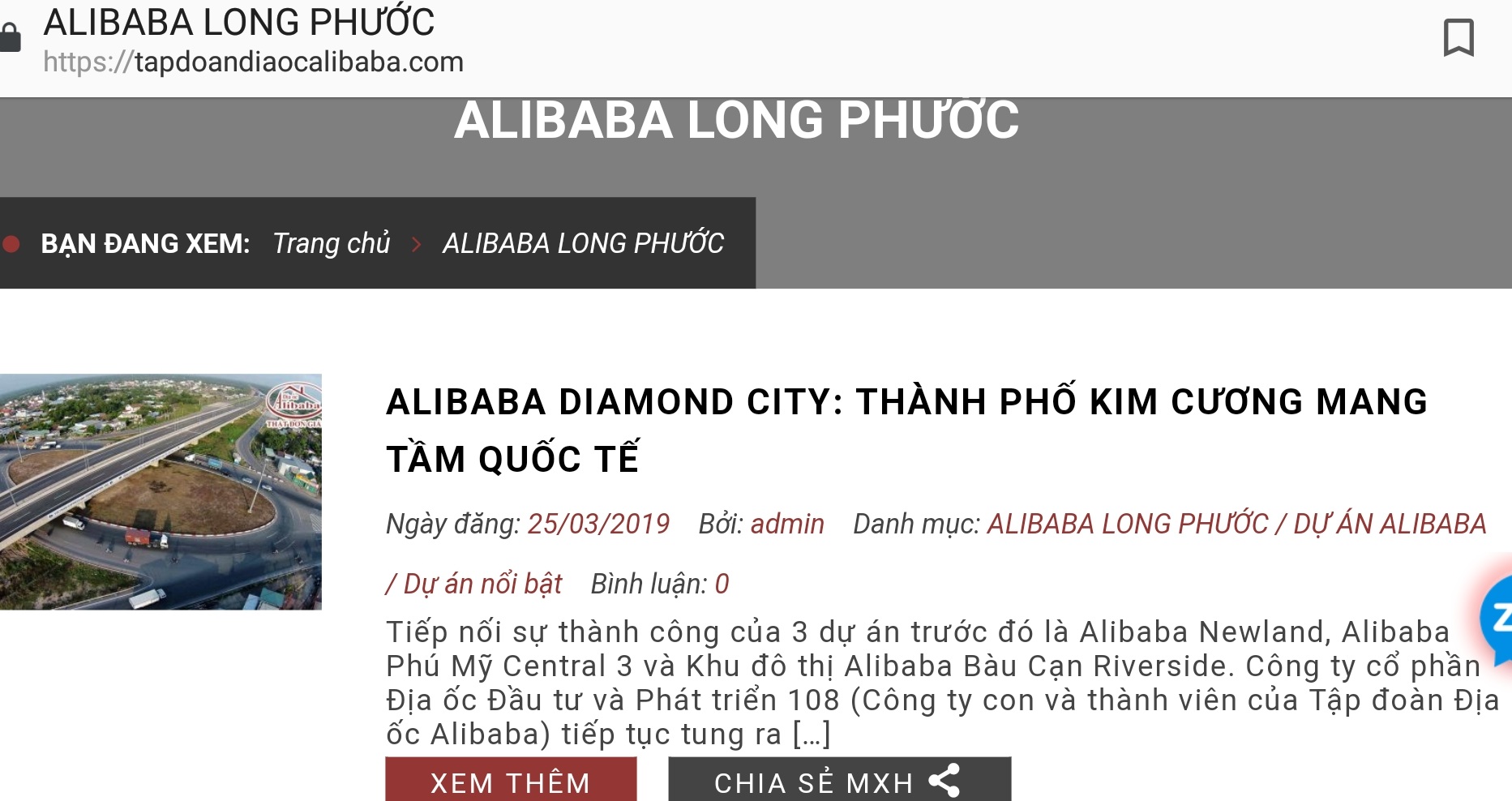 Công ty cổ phần địa ốc Alibaba rao bán nhiều dự án “ảo” tại Đồng Nai