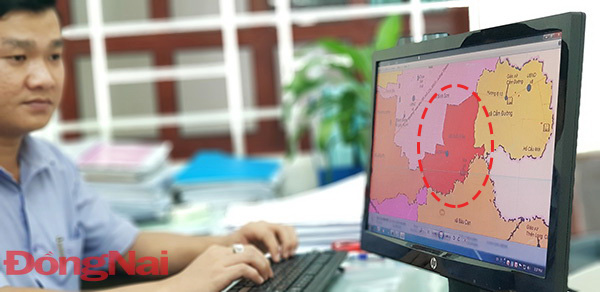 Bản đồ địa giới hành chính xã Suối Trầu (khoanh tròn) sẽ không còn sau ngày 1-6