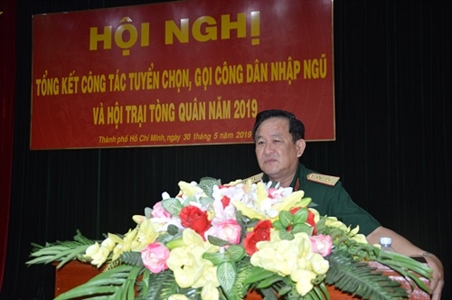 Trung tướng Võ Minh Lương quán triệt các nội dung tập trung thảo luận tại hội nghị.