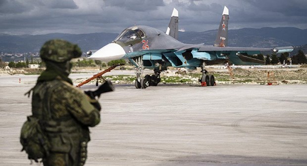 Máy bay chiến đấu của Nga tại căn cứ quân sự ở Syria. (Nguồn: Sputnik)
