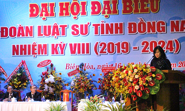 Phó Chủ tịch UBND tỉnh Nguyễn Hòa Hiệp tham dự và phát biểu trước Đại hội.