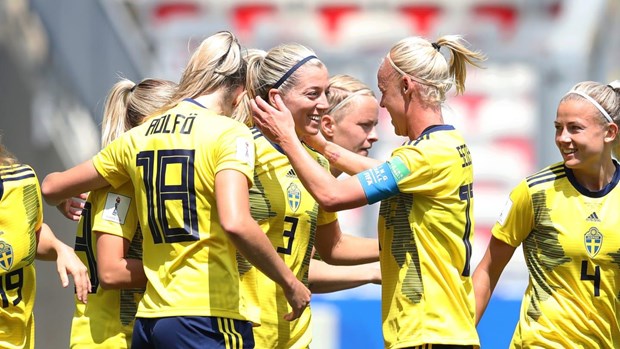 Thụy Điển sớm vào vòng 1/8 World Cup nữ 2019. (Nguồn: Getty Images)
