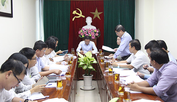 Phó chủ tịch UBND tỉnh Võ Văn Chánh chủ trì buổi làm việc. 