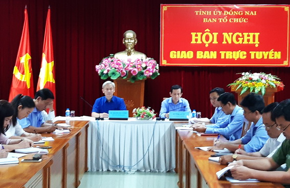 Bí thư Tỉnh ủy Nguyễn Phú Cường, dự tại điểm cầu Đồng Nai