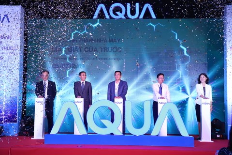 AQUA Vietnam opens a new drum washing machine factory in Dong Nai Provinces Bien Hoa II Industrial Park.