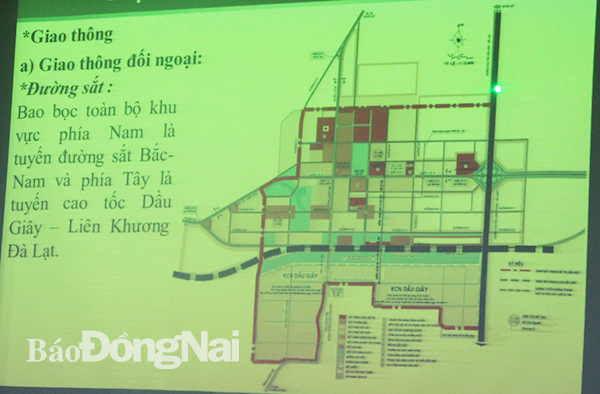 Bản đồ điều chỉnh quy hoạch 1/5.000 thị trấn Dầu Giây.