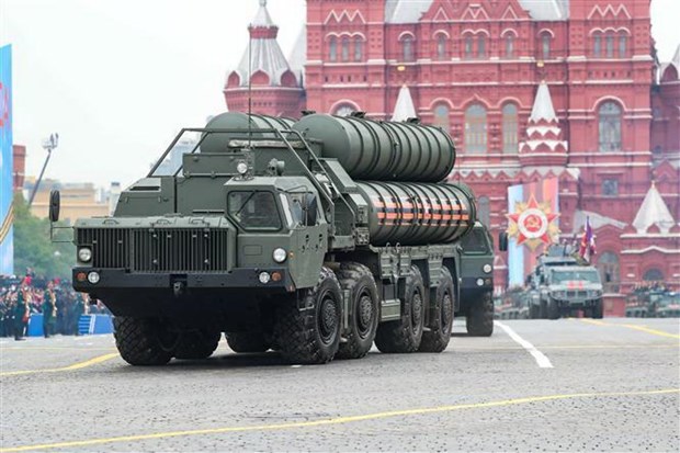 Hệ thống S-400 của Nga tại lễ diễu binh kỷ niệm Ngày Chiến thắng ở Quảng trường Đỏ, Moskva, ngày 9/5/2019. (Ảnh: THX/TTXVN)