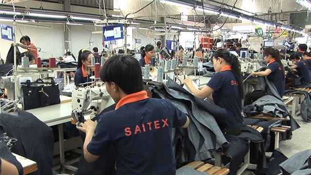 Saitex International Dong Nai Co's workers in its factory in Dong Nai. The company has been part of Better Work Viam since 2010.