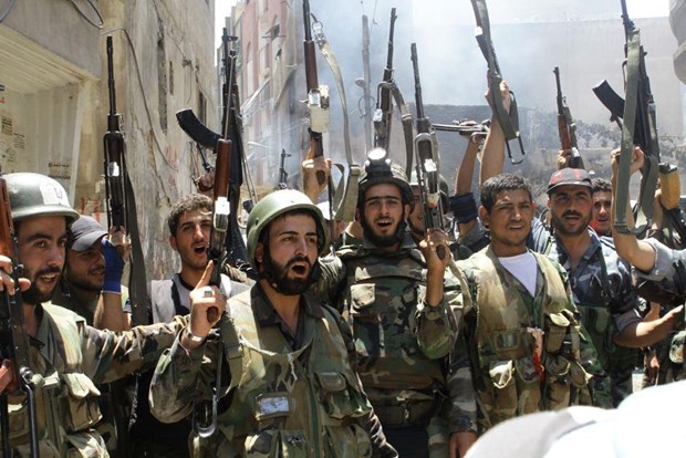 Binh lính Syria trong chiến dịch truy quét khủng bố. (Nguồn: ABC)