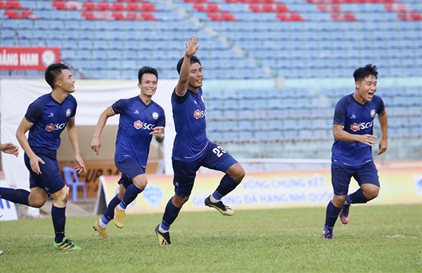 Nguyễn Hải. Anh ghi bàn thắng duy nhất của trận đấu giúp BRVT chiến thắng.