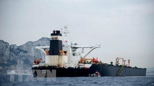 Tàu chở dầu Grace 1 của Iran tại khu vực ngoài khơi Gibraltar. (Ảnh: IRNA/TTXVN)