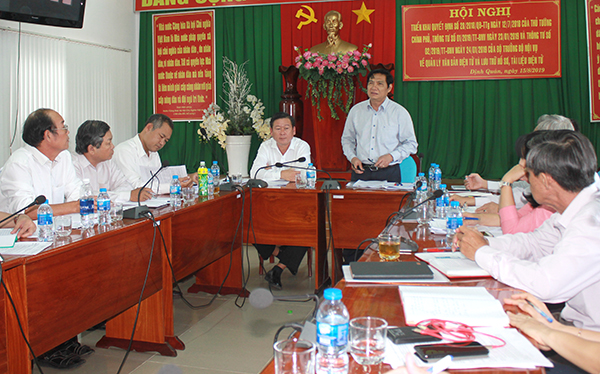 Đoàn giám sát HĐND tỉnh làm việc tại UBND huyện Định Quán