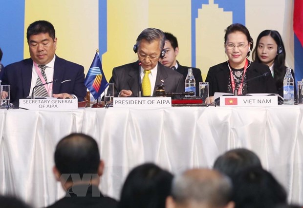 Chủ tịch Quốc hội Nguyễn Thị Kim Ngân dự Phiên họp toàn thể thứ hai Đại hội đồng Liên nghị viện ASEAN (AIPA 40). (Ảnh: Trọng Đức/TTXVN)