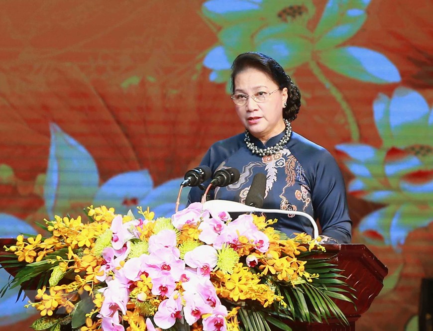 Chủ tịch Quốc hội Nguyễn Thị Kim Ngân phát biểu tại lễ kỷ niệm