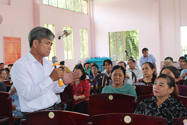 Ông Phạm Ngọc Nam bày tỏ đồng thuận và kêu gọi nhân dân cùng đồng thuận để dự án nhanh được triển khai