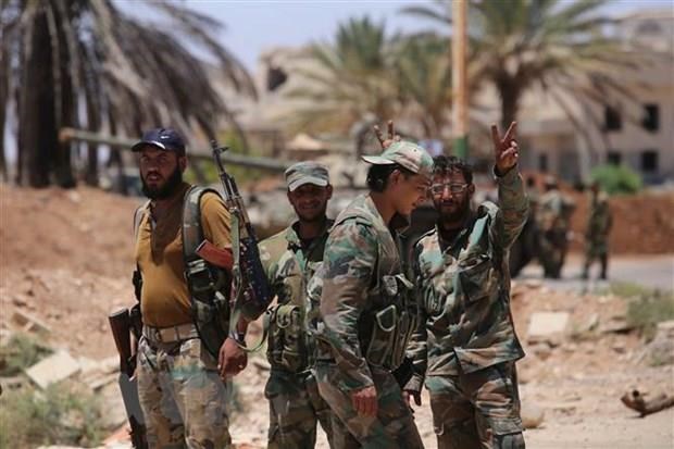 Binh sỹ Syria được triển khai tại tỉnh Daraa. (Nguồn: AFP/TTXVN)