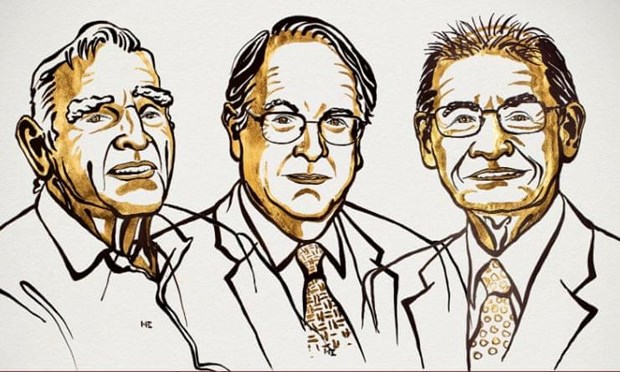 John B Goodenough, M Stanley Whittingham và Akira Yoshino nhận giải Nobel Hóa học năm 2019. (Nguồn: theguardian.com)