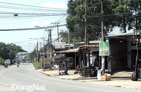 Các công trình xây dựng trên hành lang tuyến cấp nước. Ảnh: G. An