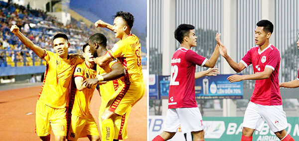 Trận đấu giữa Thanh Hóa (trái) và Phố Hiến sẽ xác định suất cuối cùng chơi V.League 2020