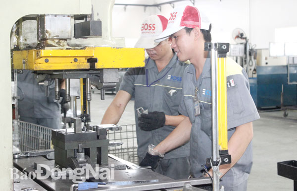 Người lao động trong doanh nghiệp FDI tại Khu công nghiệp Sông Mây (huyện Trảng Bom). Ảnh: H.Giang 