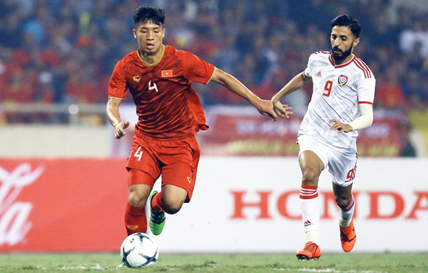 Các cầu thủ Việt Nam đã phá “dớp” UAE ngay trên sân Mỹ Đình
