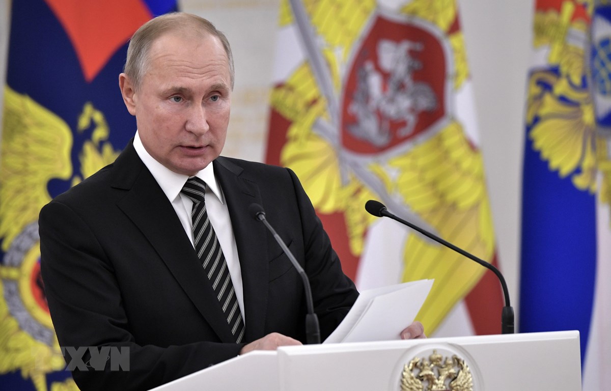 Tổng thống Nga Vladimir Putin sẽ tham dự Hội nghị thượng đỉnh Bộ Tứ Normandy vào 9-12 tới. (Ảnh: AFP/TTXVN)