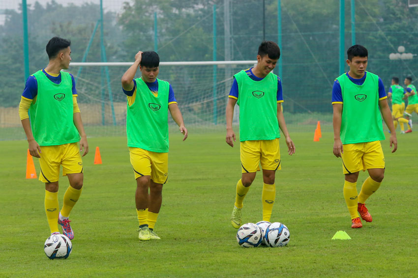 Đội U.20 Việt Nam đang tập luyện tại Hà Nội