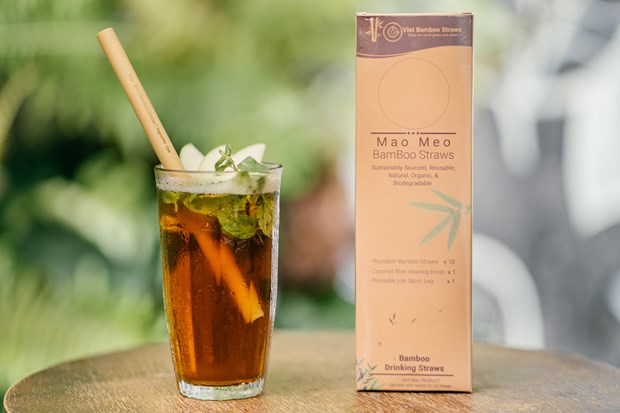 Bamboo straws aren’t recyclable because bamboo can’t be recycled. But overall they are 99 percent biodegradable. (Photo courtesy of Nguyen Van Mao)