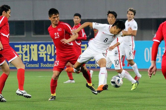 Các cầu thủ U23 Triều Tiên (áo đỏ). Nguồn: AFC