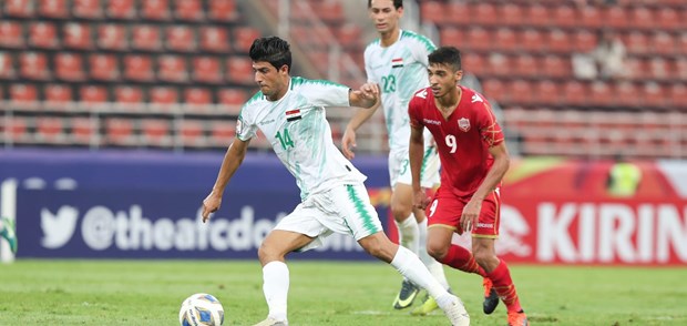  U23 Iraq (áo trắng) hòa U23 Bahrain. (Nguồn: AFC)