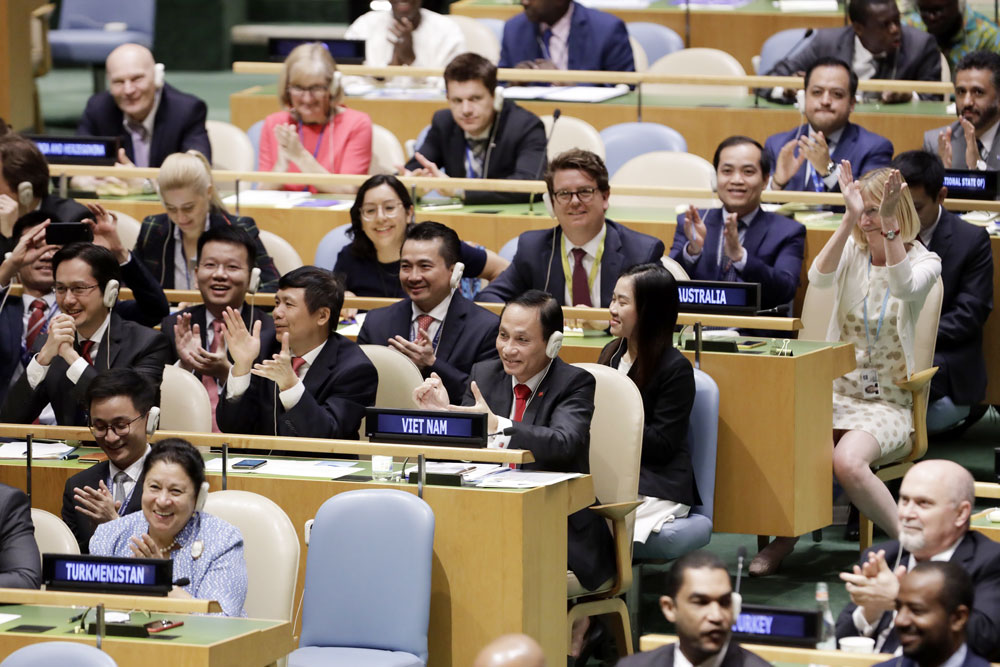 Đoàn Việt Nam tại phiên họp được tín nhiệm bầu chọn Ủy viên không thường trực Hội đồng Bảo an Liên hợp quốc