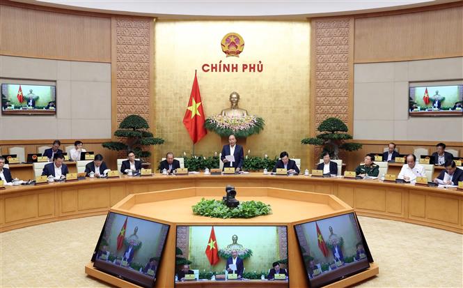 Thủ tướng Nguyễn Xuân Phúc chủ trì phiên họp Chính phủ thường kỳ tháng 2-2020 Ảnh: TTXVN