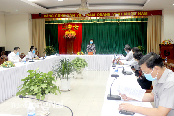 Phó chủ tịch UBND tỉnh Nguyễn Hòa Hiệp chủ trì tại cuộc họp. Ảnh: H.Dung