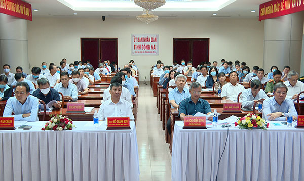 Các đại biểu tham dự hội nghị tại điểm cầu Đồng Nai. Ảnh: Khánh Lộc