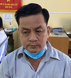 Đối tượng Nguyễn Văn Thiềng lúc mới bị bắt