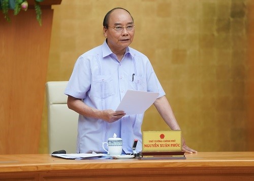 Thủ tướng Nguyễn Xuân Phúc phát biểu kết luận cuộc họp  Ảnh VGP Quang Hiếu