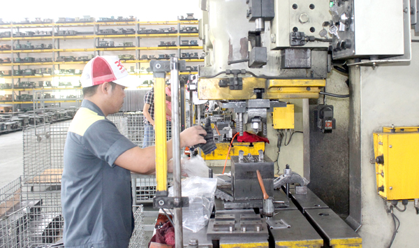 Công ty TNHH Công nghiệp Boss ở Khu công nghiệp Sông Mây (H.Trảng Bom) sản xuất linh kiện máy móc xuất khẩu