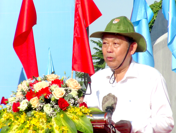 Phó thủ tướng thường trực Chính phủ Trương Hòa Bình phát biểu tại lễ ra quân Chiến dịch thanh niên tình nguyện hè năm 2020. Ảnh: TTXVN