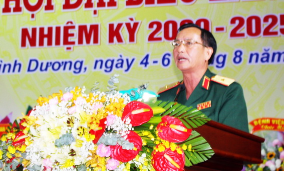 Bí thư Đảng ủy, Chính ủy Quân đoàn, Thiếu tướng Trương Ngọc Hợi phát biểu khai mạc đại hội