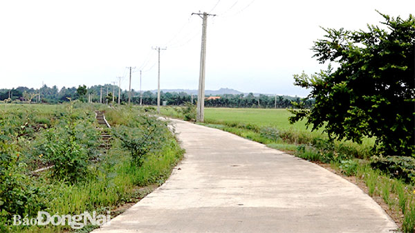 Tuyến đường nông thôn nội đồng xã Phú Điền được bê tông hóa từ huy động sức mạnh đại đoàn kết toàn dân