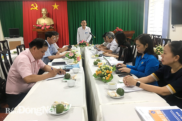 Phó trưởng ban Tuyên giáo Tỉnh ủy Phạm Tấn Linh, phát biểu tại hội nghị.