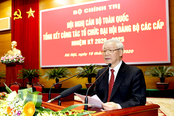 Tổng bí thư, Chủ tịch nước Nguyễn Phú Trọng phát biểu chỉ đạo hội nghị