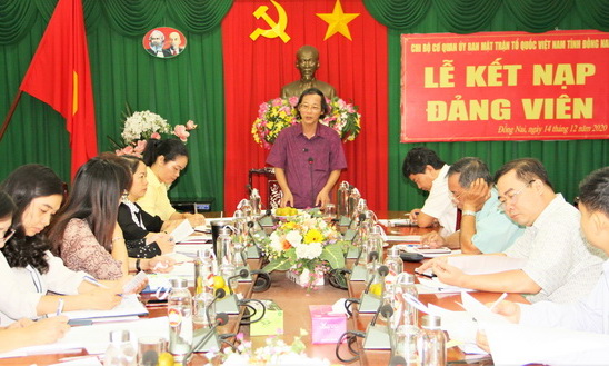 Phó chủ tịch thường trực Ủy ban MTTQ Việt Nam tỉnh Quang Huy chủ trì hội nghị
