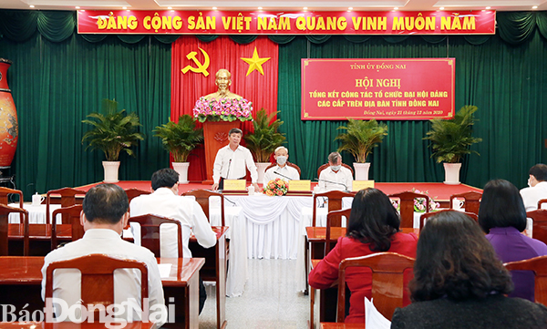 Phó bí thư Tỉnh ủy Hồ Thanh Sơn phát biểu tại hội nghị