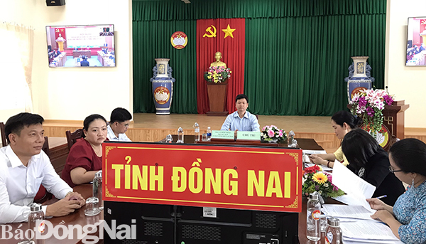 Phó chủ tịch Ủy ban MTTQ Việt Nam tỉnh Vũ Đình Trung chủ trì điểm cầu Đồng Nai