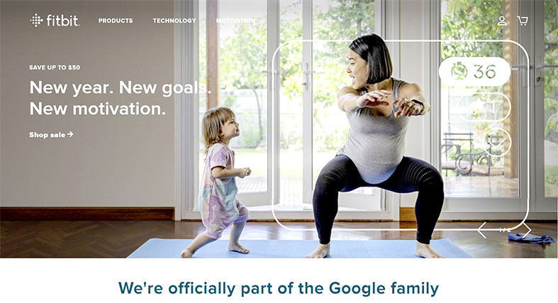 Trên website của mình, Fitbit công bố họ đã là thành viên chính thức của đại gia đình Google. Ảnh chụp màn hình