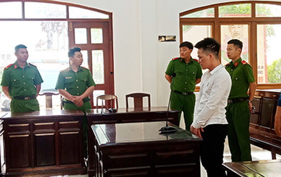 Bị cáo Đặng Văn Hậu tại phiên tòa xét xử