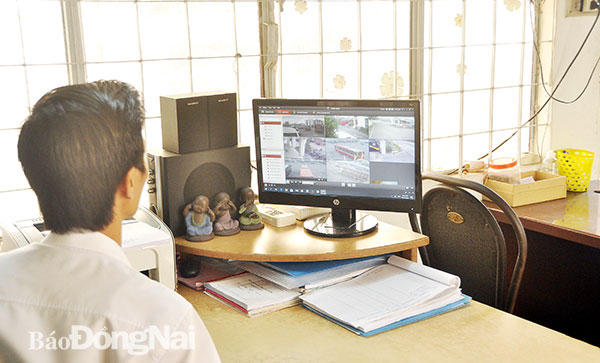 Bến xe Đồng Nai (TP.Biên Hòa) triển khai phần mềm giám sát hoạt động bến xe khách qua hệ thống camera. Ảnh: Thanh Hải